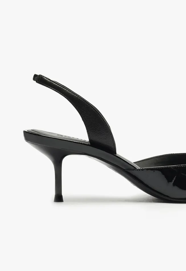 Paola Mid Sling Pump Black Women Schutz Shoes