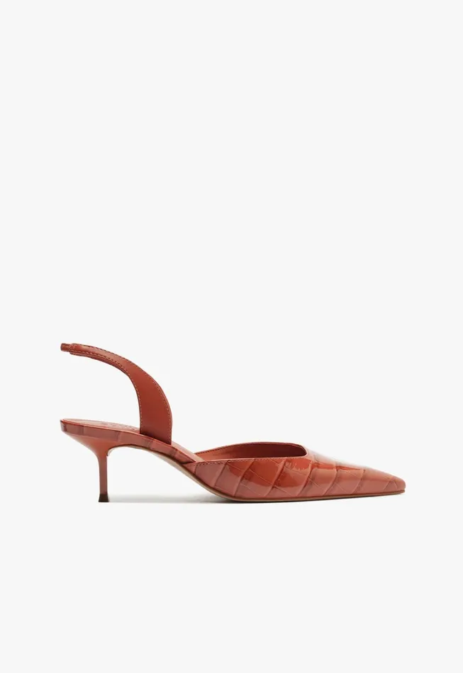 Paola Mid Sling Pump Orange Women Schutz Shoes
