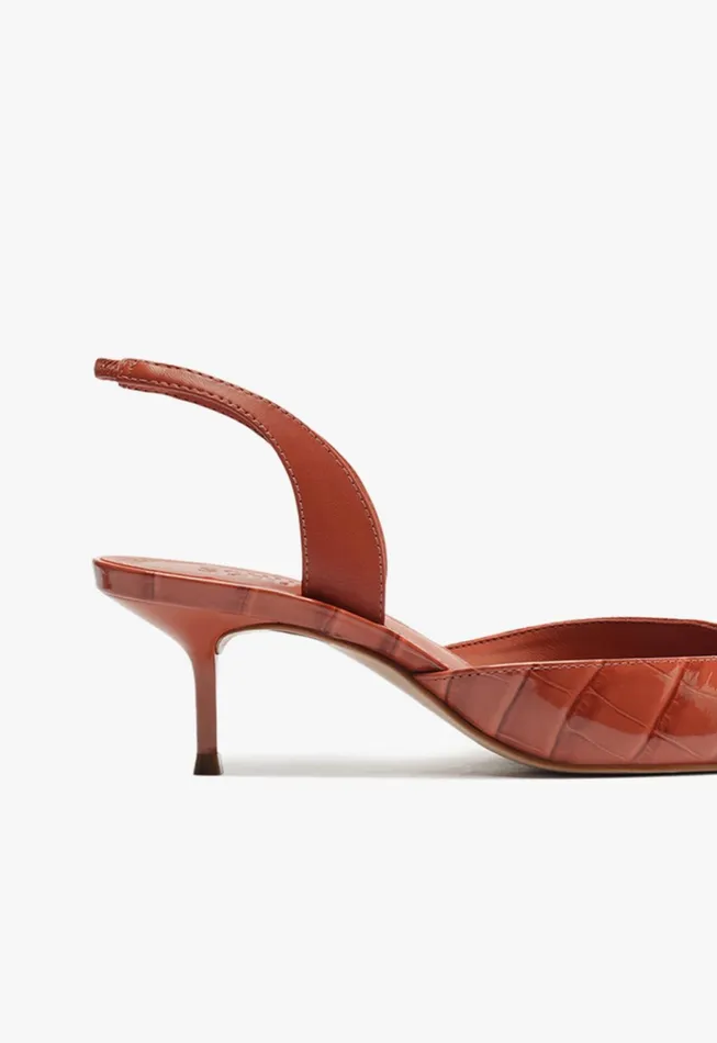 Paola Mid Sling Pump Orange Women Schutz Shoes