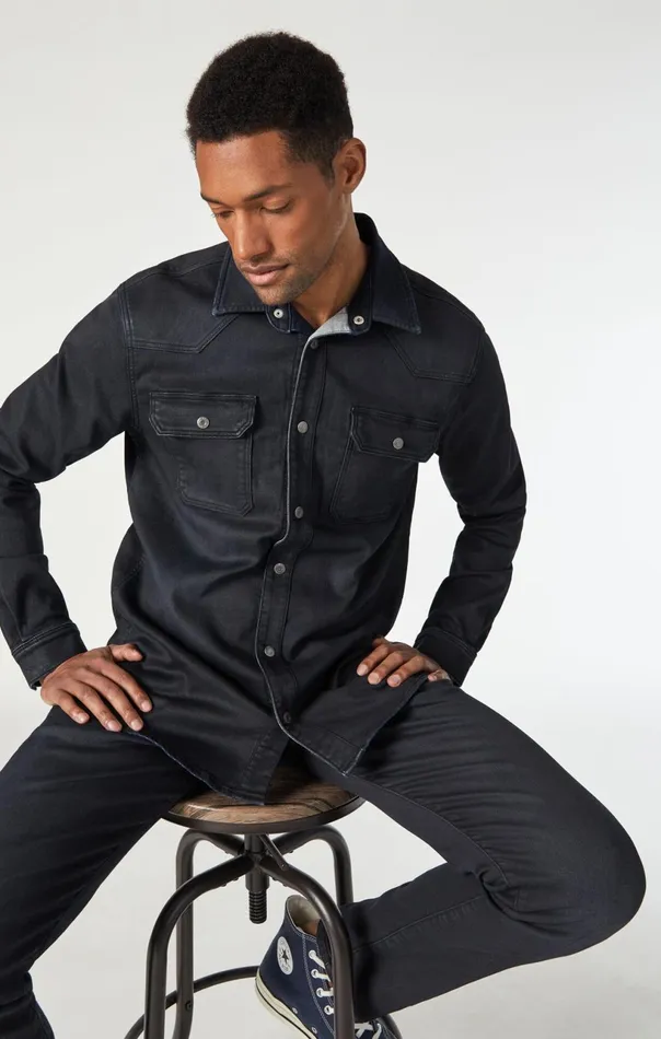 Parker Shirt In Coated Athletic Men Mavi Jeans Shirts Parker Shirt In Coated Athletic Men Mavi Jeans Shirts