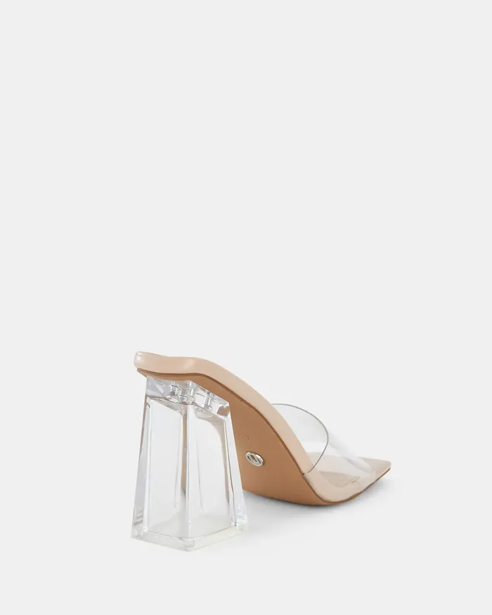 Party FAIRLY Clear Block Heels NOVO Shoes Women