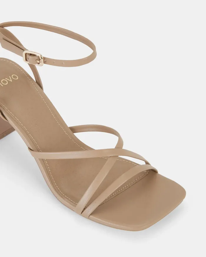 Party NOVO Shoes Women URELIA CAMEL Strappy Sandals