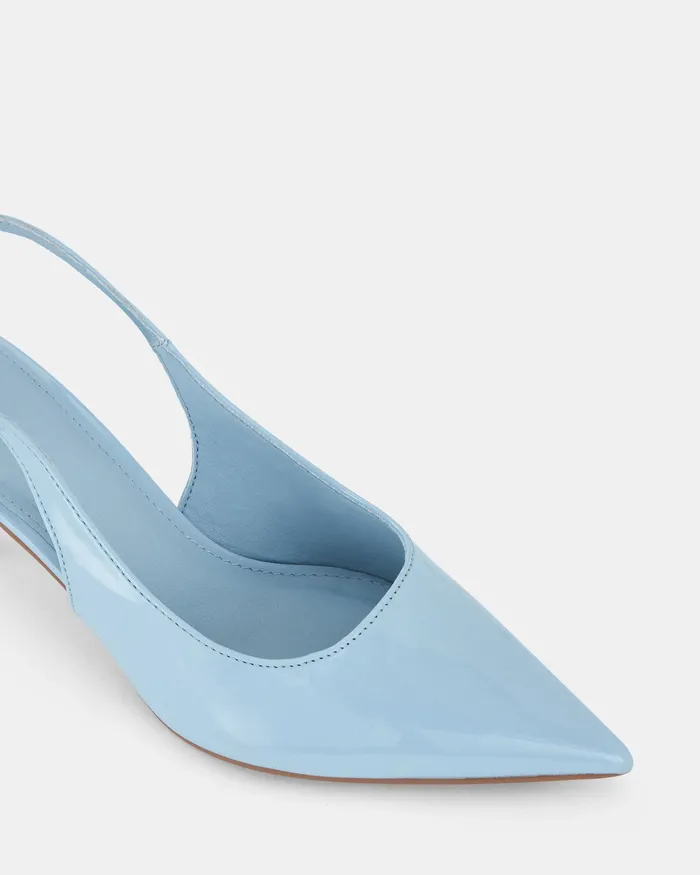 Party Women NOVO Shoes ZINDY SKY BLUE PATENT Low Heels