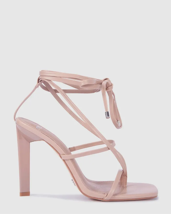 Party ZAVO CAMEL Slim Rectangular Heels NOVO Shoes Women