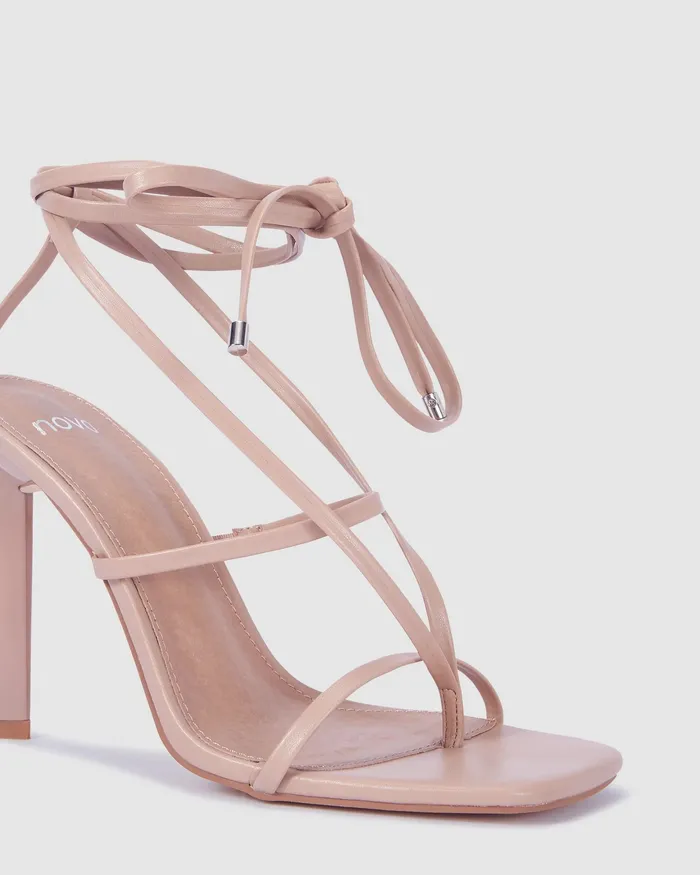 Party ZAVO CAMEL Slim Rectangular Heels NOVO Shoes Women