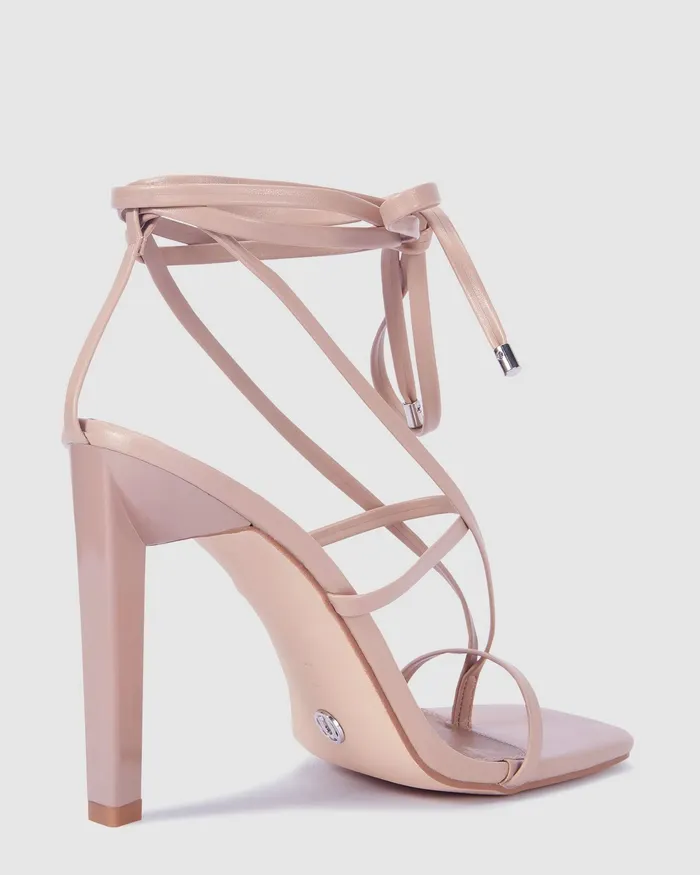 Party ZAVO CAMEL Slim Rectangular Heels NOVO Shoes Women