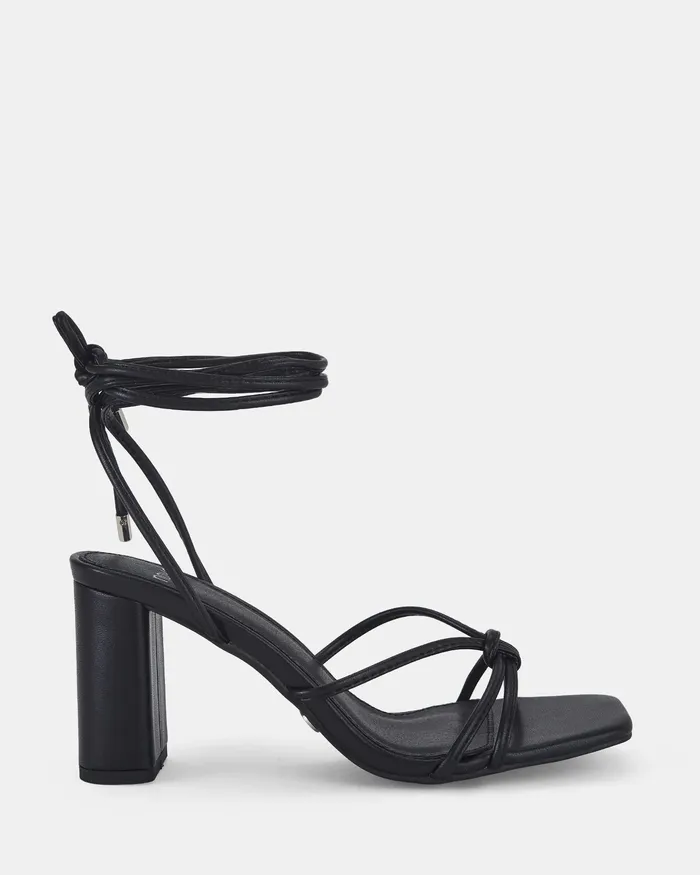 Party ZINZY BLACK LaceUp Heels NOVO Shoes Women