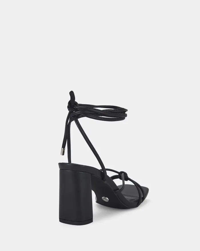 Party ZINZY BLACK LaceUp Heels NOVO Shoes Women