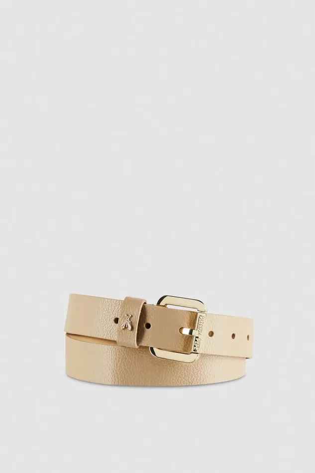 Patrizia Pepe Belts Roller BuckleAdorned LowWaist Belt Beige 8211 Women