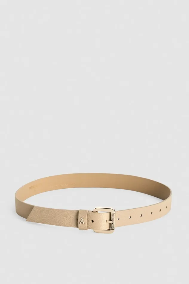 Patrizia Pepe Belts Roller BuckleAdorned LowWaist Belt Beige 8211 Women