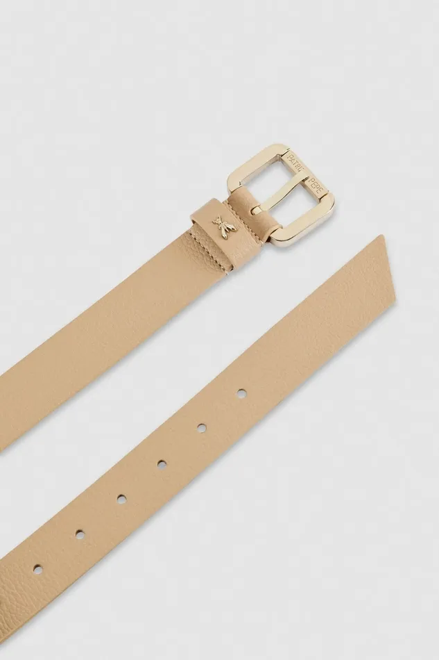 Patrizia Pepe Belts Roller BuckleAdorned LowWaist Belt Beige 8211 Women