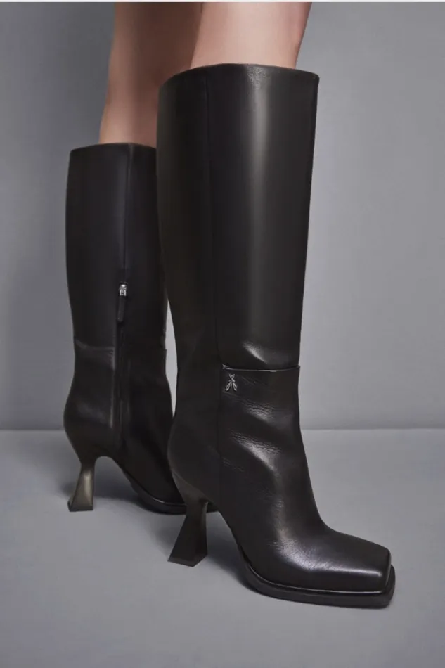 Patrizia Pepe Boots Astral Chunky Heeled Leather Boots Black 8211 Women