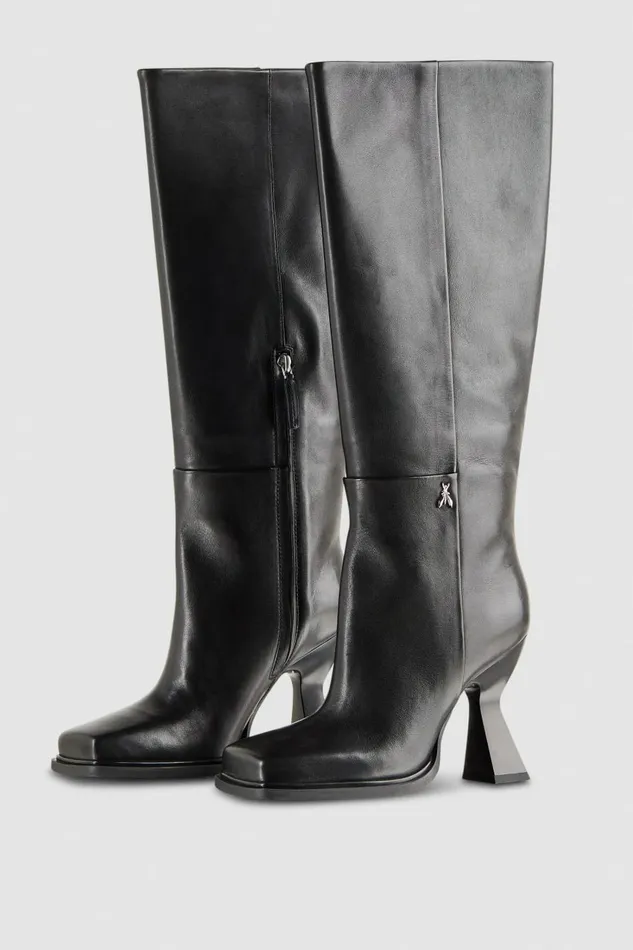 Patrizia Pepe Boots Astral Chunky Heeled Leather Boots Black 8211 Women