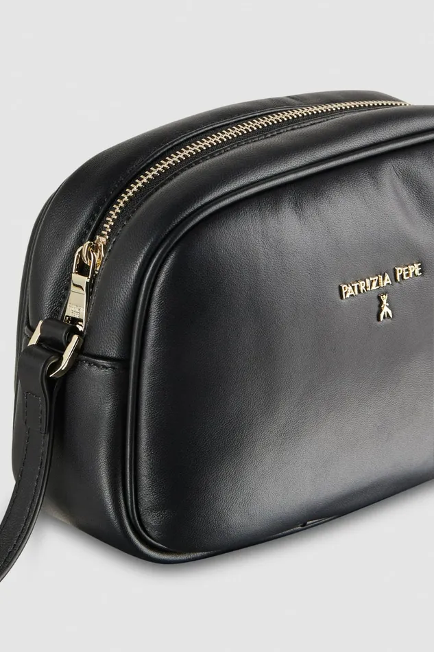 Patrizia Pepe Crossbodys Leather Shoulder Camera Case Black 8211 Women