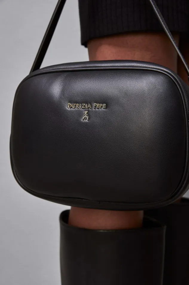 Patrizia Pepe Crossbodys Leather Shoulder Camera Case Black 8211 Women
