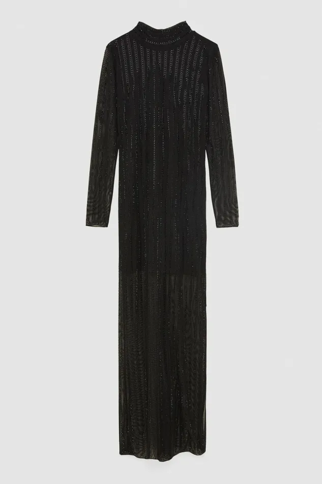 Patrizia Pepe Dresses LongSleeved Dress With Rhinestones Black 8211 Women