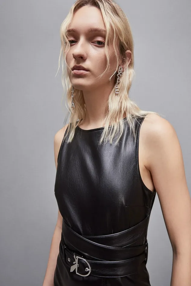 Patrizia Pepe Dresses Midi Dress In Coated Fabric Black 8211 Women