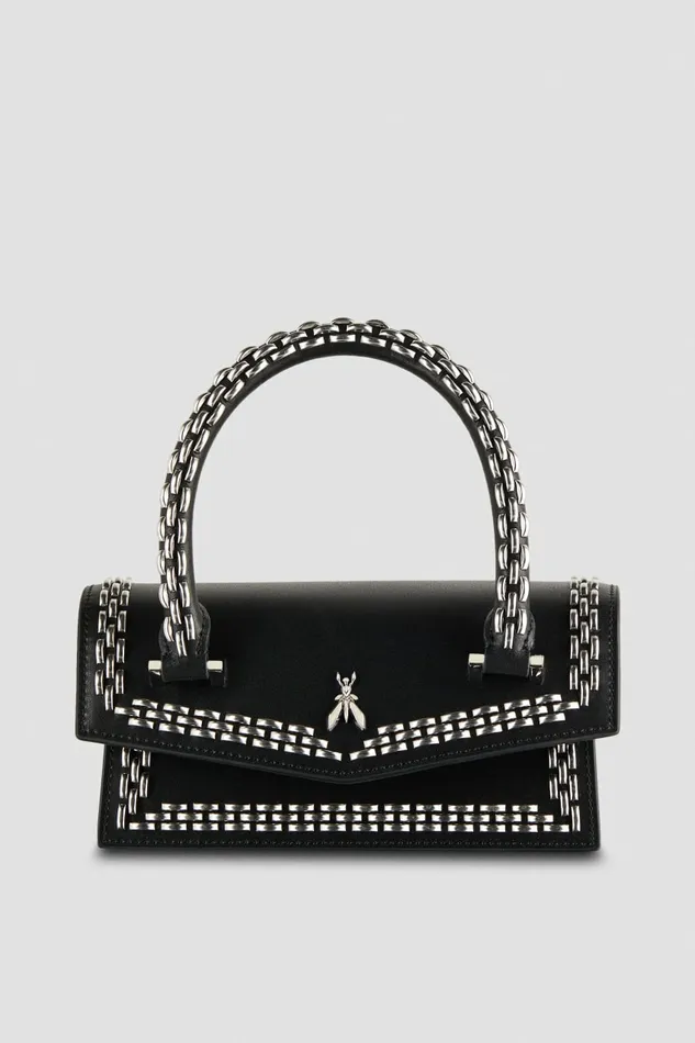 Patrizia Pepe Handbags Fly Bamby Bag With Detachable Shoulder Strap Black 8211 Women