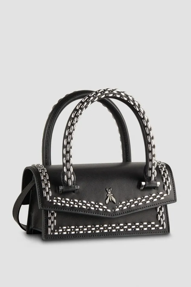 Patrizia Pepe Handbags Fly Bamby Bag With Detachable Shoulder Strap Black 8211 Women