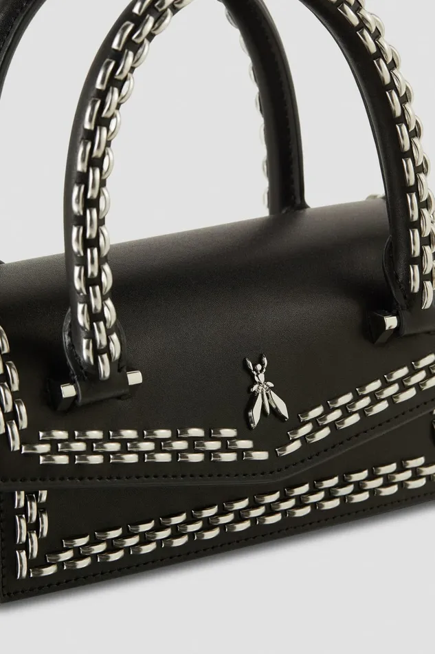 Patrizia Pepe Handbags Fly Bamby Bag With Detachable Shoulder Strap Black 8211 Women