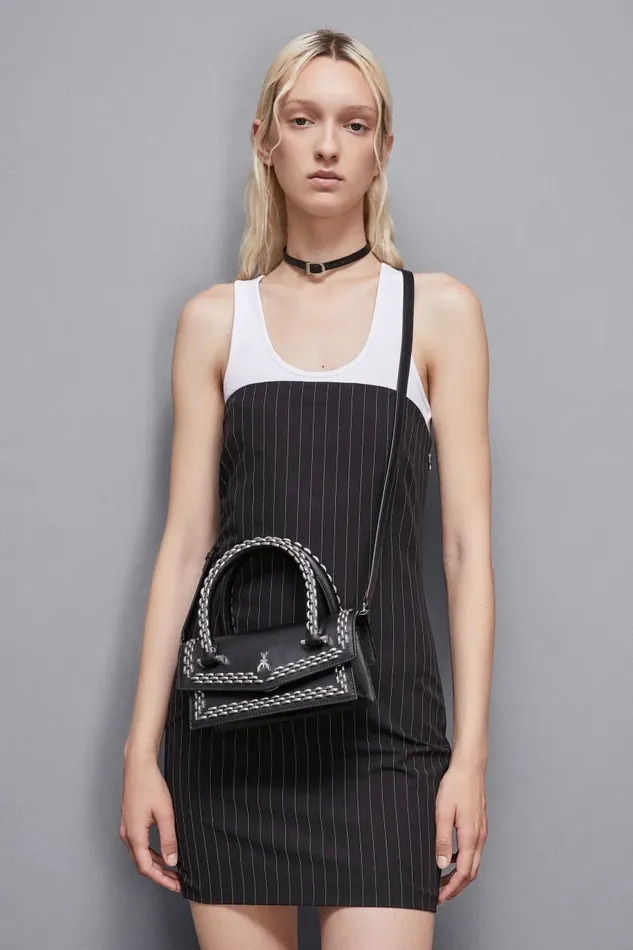 Patrizia Pepe Handbags Fly Bamby Bag With Detachable Shoulder Strap Black 8211 Women