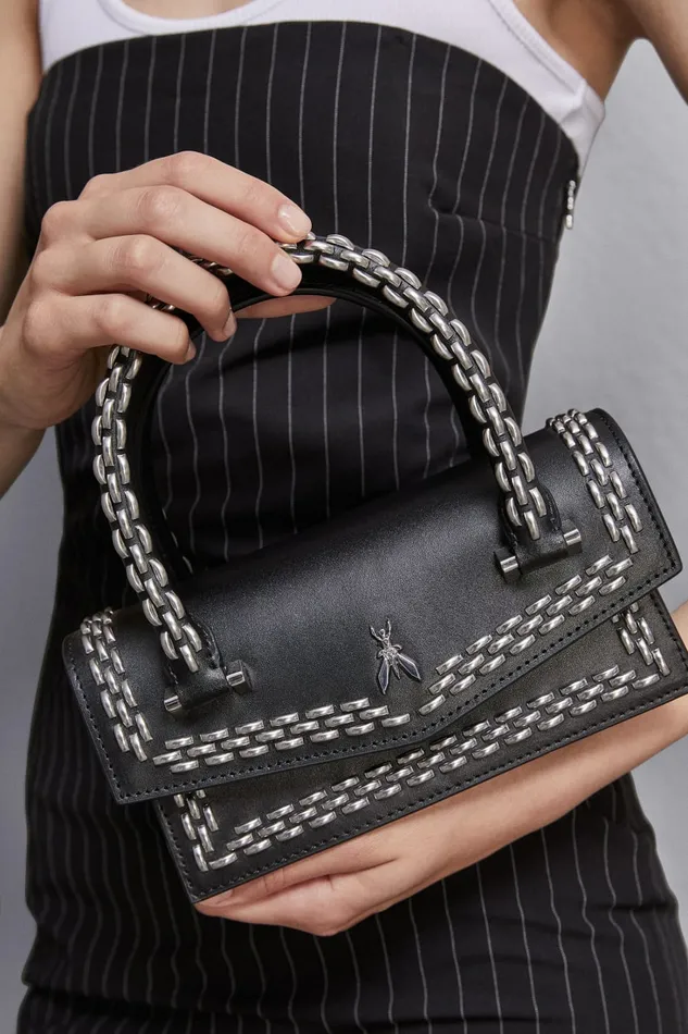 Patrizia Pepe Handbags Fly Bamby Bag With Detachable Shoulder Strap Black 8211 Women