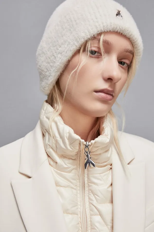 Patrizia Pepe Hats And Gloves Hat With Ribbed Lapel White 8211 Women