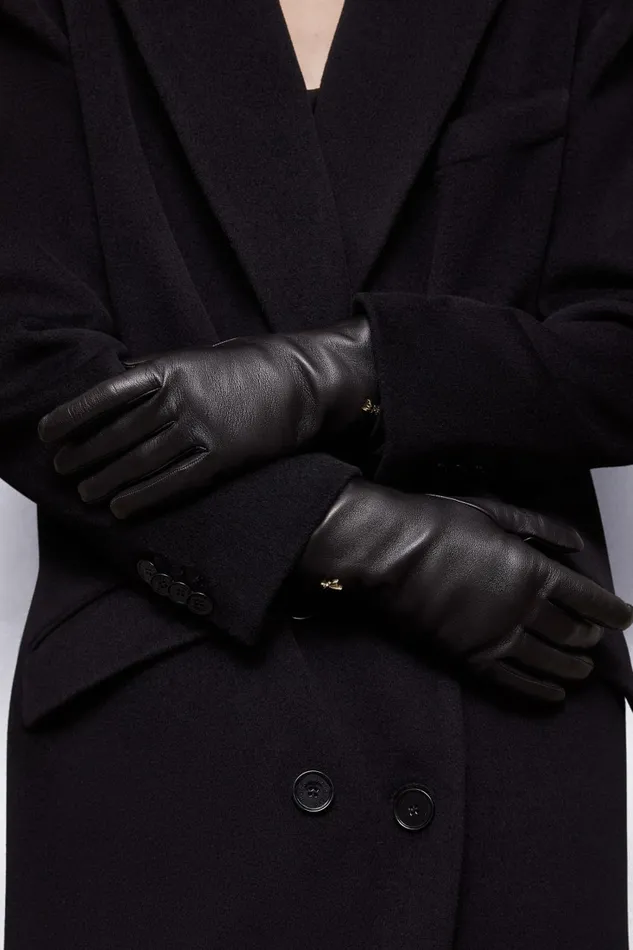 Patrizia Pepe Hats And Gloves Leather Gloves Black 8211 Women