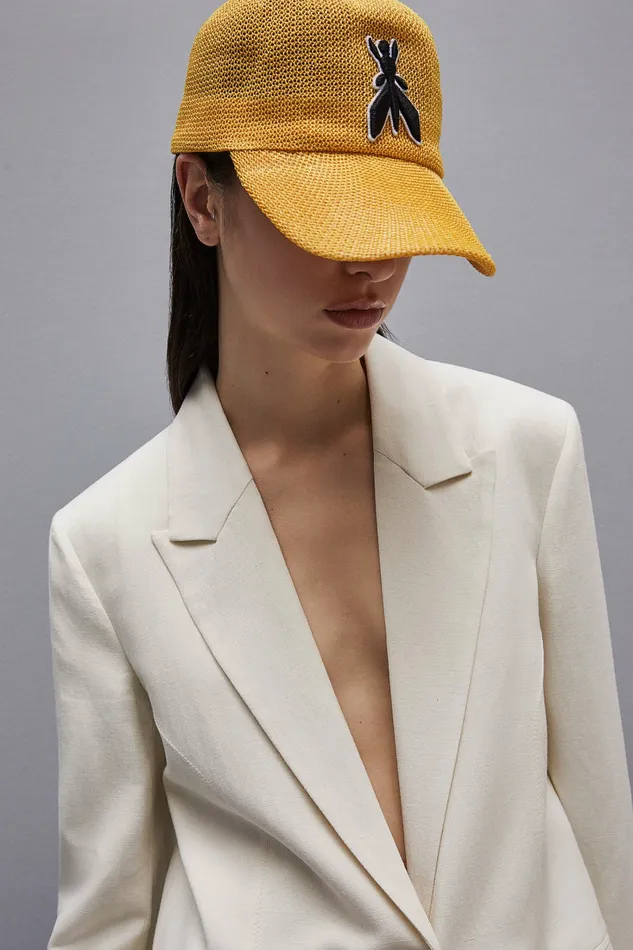 Patrizia Pepe Hats And Gloves Visor Cap Yellow 8211 Women