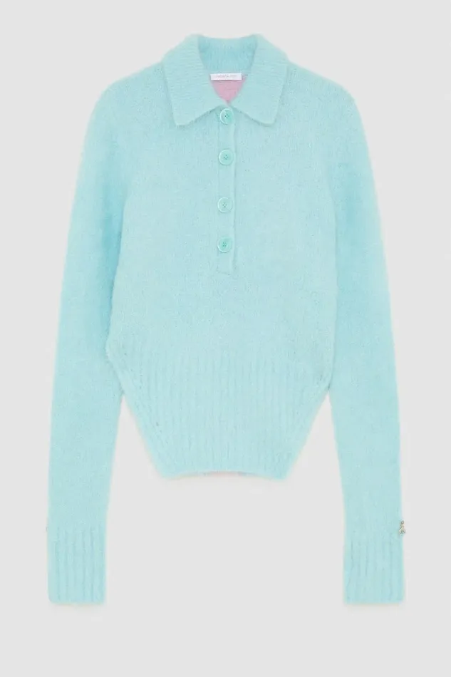 Patrizia Pepe Knitwear Alpaca BodyEffect Sweater Light Blue 8211 Women