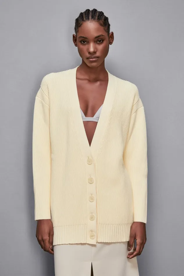 Patrizia Pepe Knitwear Oversized Cardigan Vaniglia 8211 Women