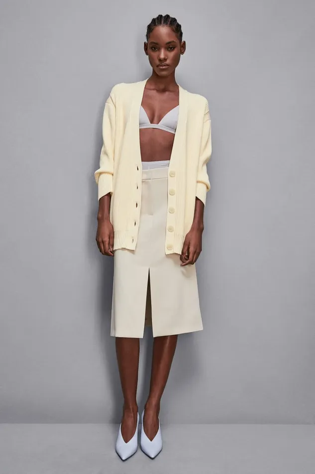Patrizia Pepe Knitwear Oversized Cardigan Vaniglia 8211 Women