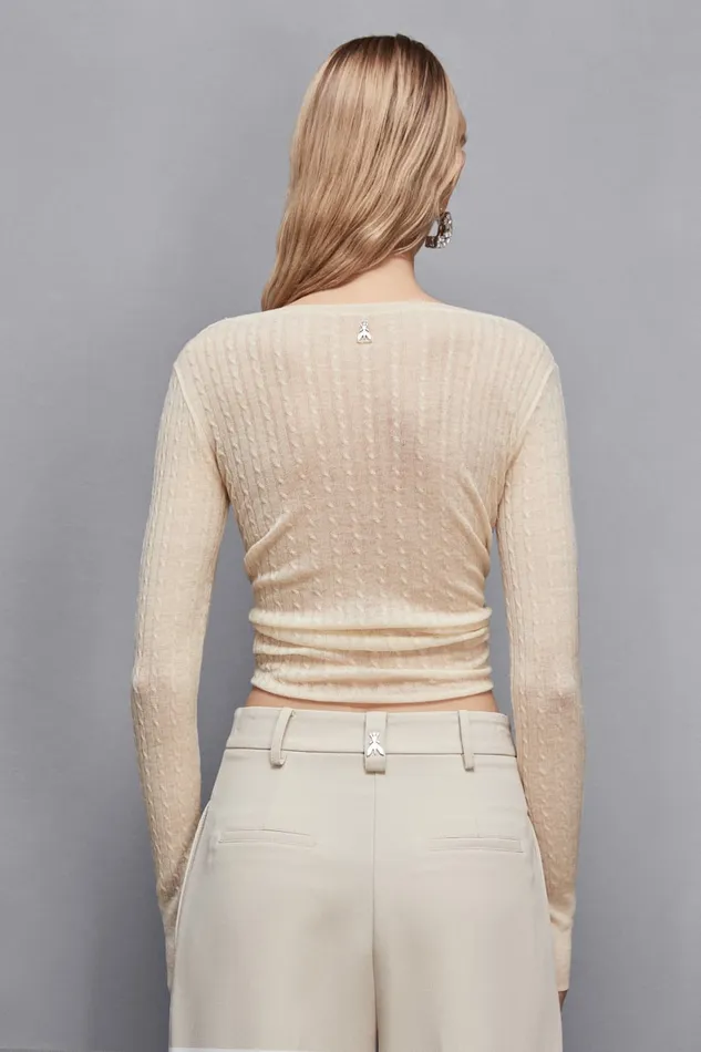 Patrizia Pepe Knitwear Super Light Sweater Vaniglia 8211 Women