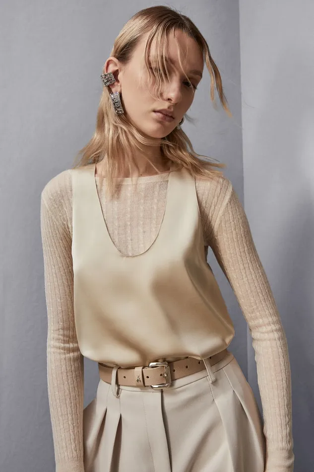 Patrizia Pepe Knitwear Super Light Sweater Vaniglia 8211 Women