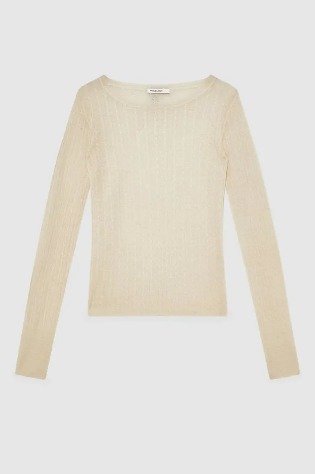 Patrizia Pepe Knitwear Super Light Sweater Vaniglia 8211 Women