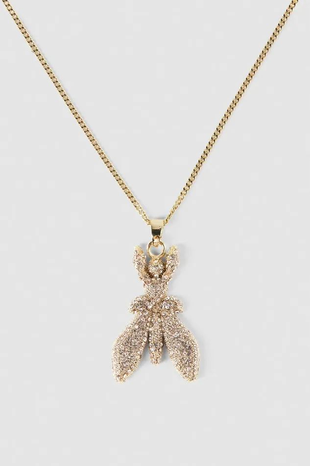 Patrizia Pepe Necklaces Brass And Glass Necklace With Rhinestones Gold 8211 Women