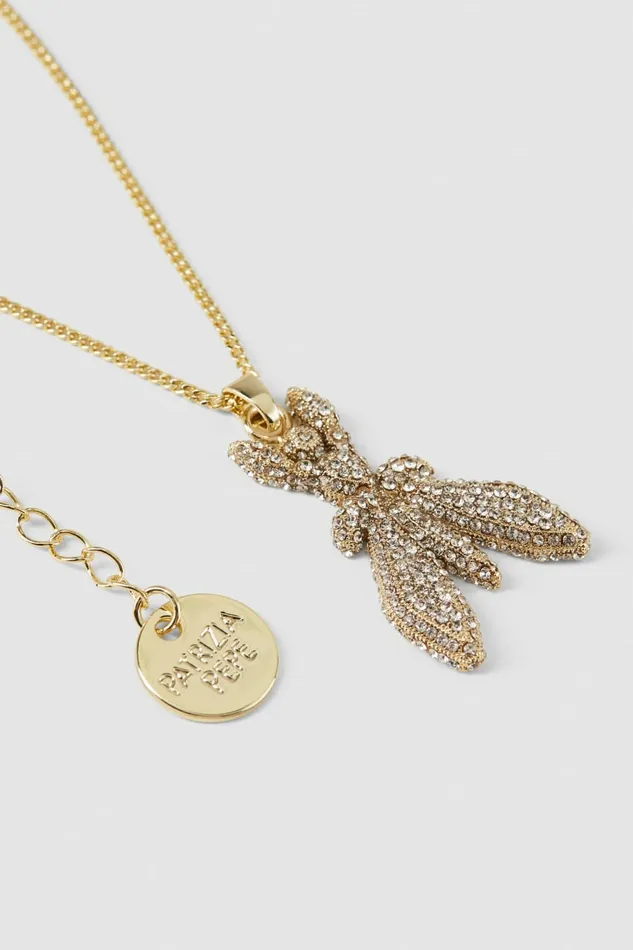 Patrizia Pepe Necklaces Brass And Glass Necklace With Rhinestones Gold 8211 Women
