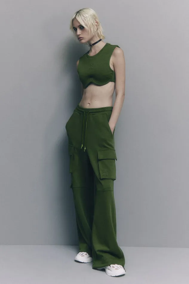 Patrizia Pepe Pants and Jeans Cotton Blend Fleece Cargo Pants Green 8211 Women Patrizia Pepe Pants and Jeans Cotton Blend Fleece Cargo Pants Green 8211 Women