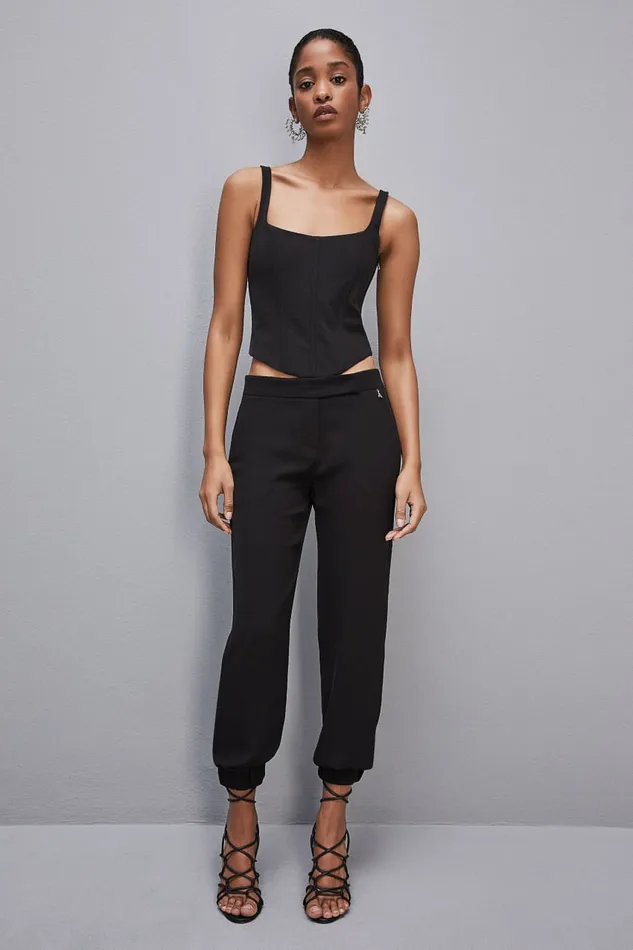 Patrizia Pepe Pants and Jeans LowWaisted Jogger Pants Black 8211 Women