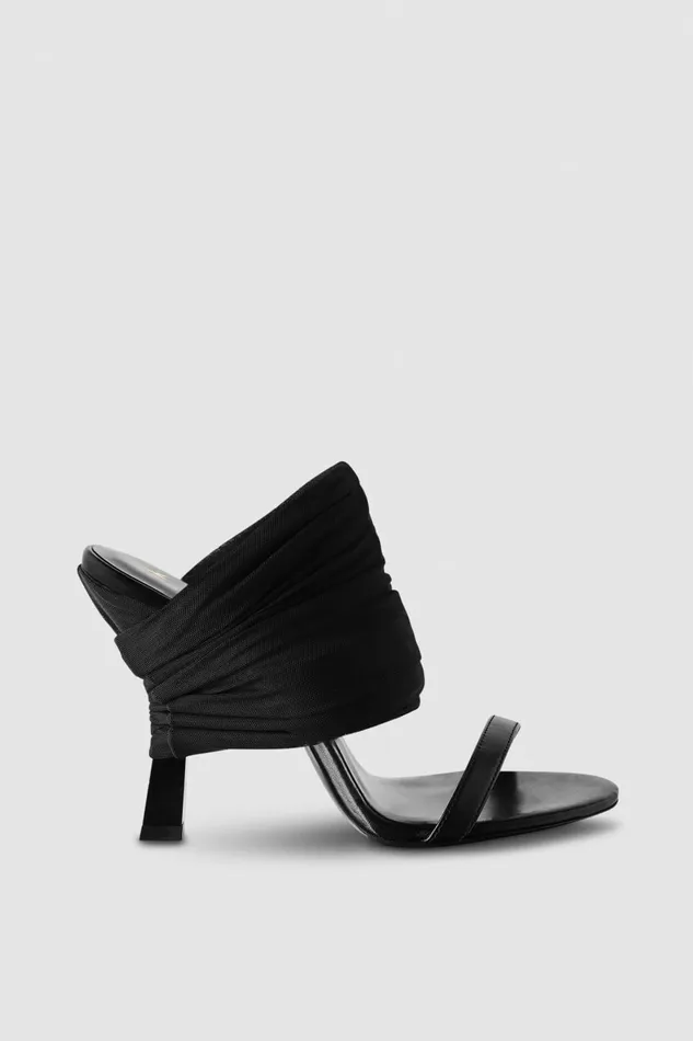 Patrizia Pepe Sandals Heeled Leather Sandals Black 8211 Women
