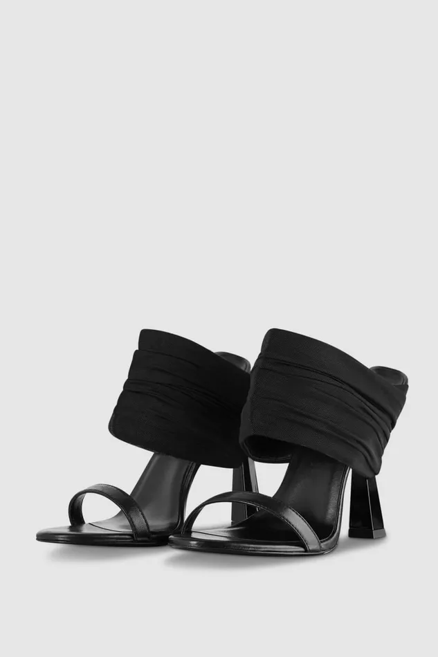 Patrizia Pepe Sandals Heeled Leather Sandals Black 8211 Women