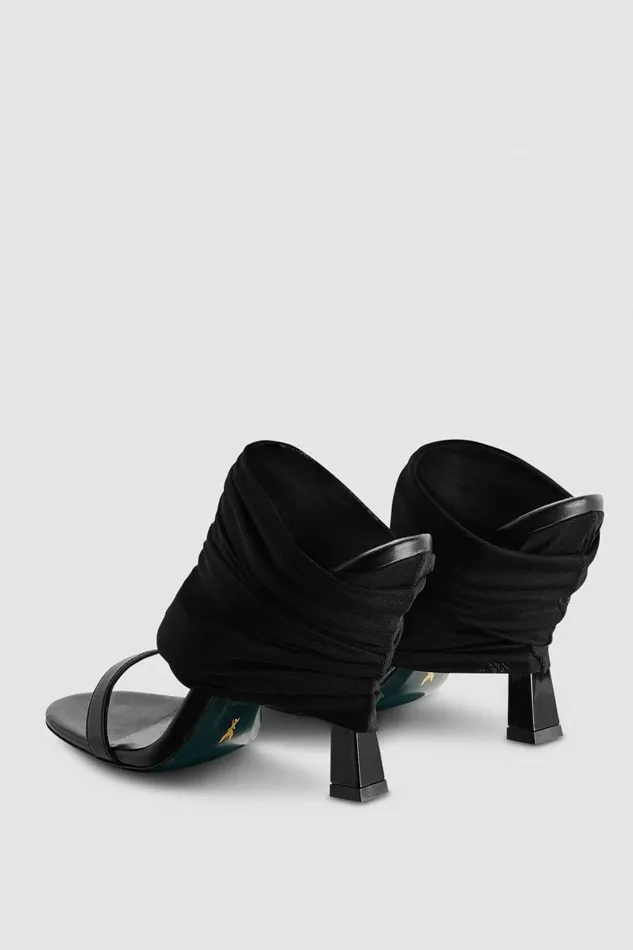 Patrizia Pepe Sandals Heeled Leather Sandals Black 8211 Women