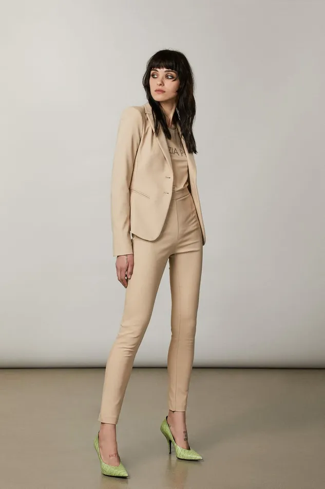 Patrizia Pepe Tailleur Slim Pants Beige 8211 Women
