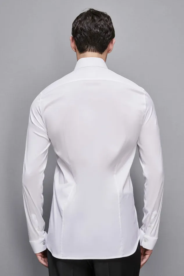 Patrizia Pepe Tops and Shirts Cotton Poplin Long Shirt White 8211 Men