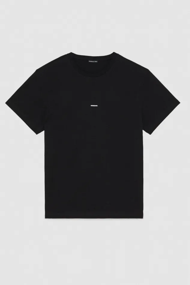 Patrizia Pepe Tops and Shirts Pima Cotton Jersey TShirt With Logo Black 8211 Men