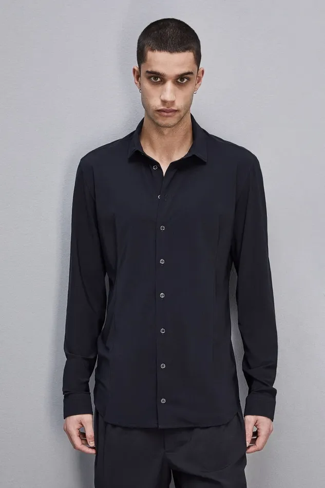 Patrizia Pepe Tops and Shirts Slim Fit Jersey Shirt Blue 8211 Men