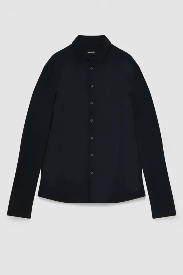 Patrizia Pepe Tops and Shirts Slim Fit Jersey Shirt Blue 8211 Men