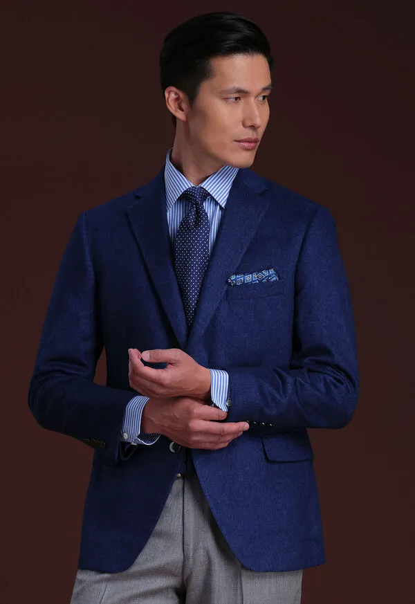 Paulstuart Silk and Cashmere Paul Jacket Blue Mens Blazers and Jackets Paulstuart Silk and Cashmere Paul Jacket Blue Mens Blazers and Jackets