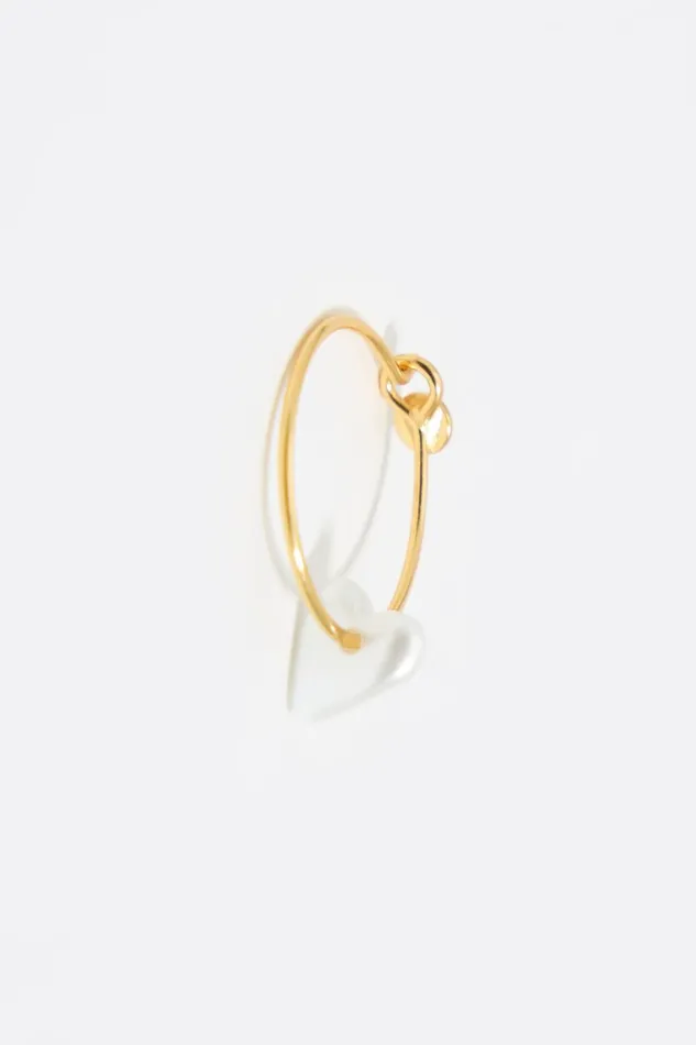 Pearl Heart Hoop Earrings Pearl Women Bimba Y Lola Jewelry Pearl Heart Hoop Earrings Pearl Women Bimba Y Lola Jewelry