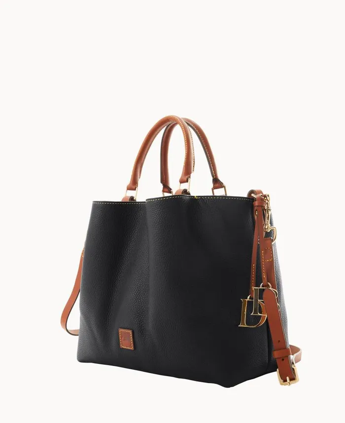 Pebble Grain Large Barlow Black Woman Dooney and Bourke Satchels Pebble Grain Large Barlow Black Woman Dooney and Bourke Satchels